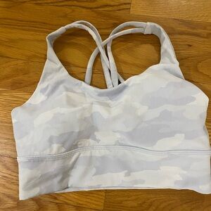 Lululemon Athletica Gray Camouflage Sports Bra
